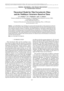 Theoretical Model for Thin Ferroelectric Films and the Multilayer