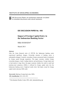 Impact of Foreign Capital Entry in the Indonesian Banking Sector
