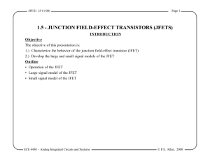 1.5 - JUNCTION FIELD-EFFECT TRANSISTORS (JFETS)