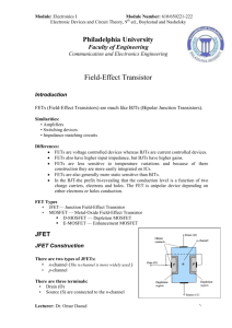 Field-Effect Transistor - Philadelphia University