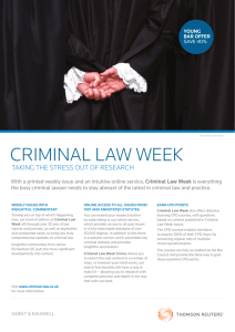 form - Criminal Law Week