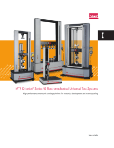 MTS Criterion® Series 40 Electromechanical Universal Test Systems