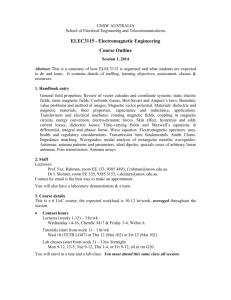 ELEC3115 - Electromagnetic Engineering Course Outline