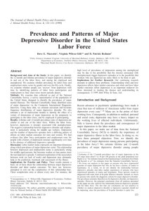Prevalence and Patterns of Major Depressive Disorder in the United