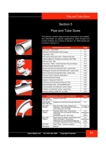 Section 5 Pipe and Tube Sizes