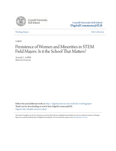 Persistence of Women and Minorities in STEM Field Majors: Is it the