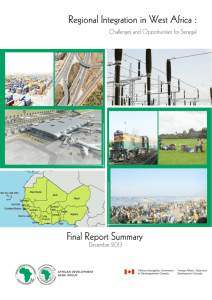 Regional Integration in West Africa : Final Report Summary
