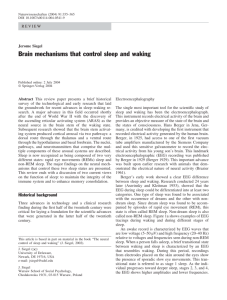 Brain mechanisms that control sleep and waking