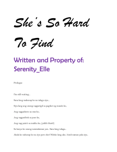 Written and Property of: Serenity_Elle