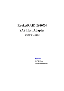 RocketRAID 2640X4 SAS Host Adapter