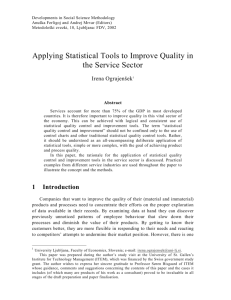 Applying Statistical Tools to Improve Quality in the Service Sector