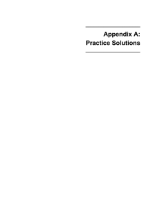 Appendix A: Practice Solutions
