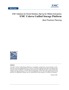 EMC Solutions for Oracle Database 10g/11g for Midsize Enterprises