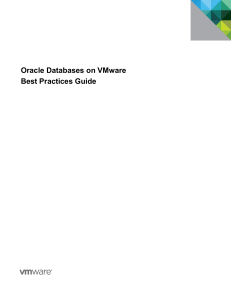 Oracle Databases on VMware Best Practices Guide