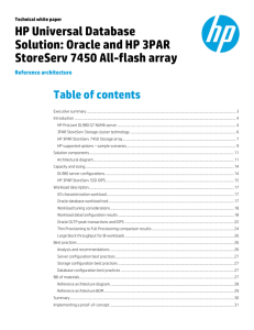 HP Universal Database Solution: Oracle and HP 3PAR StoreServ