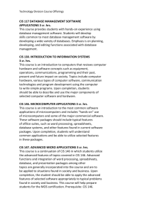 CIS 117 DATABASE MANAGEMENT SOFTWARE APPLICATIONS 3