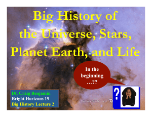 Big History II Sciences