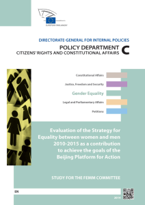 Evaluation of the Strategy for Equality between women and men
