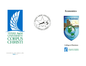 Pamphlet  - Economics - Texas A&M University Corpus Christi