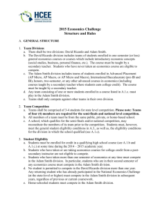 2015 Economics Challenge Structure and Rules