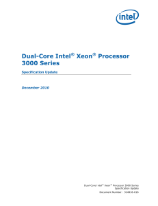 Dual-Core Intel Xeon Processor 3000 Series