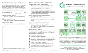 examining mathematics pathways