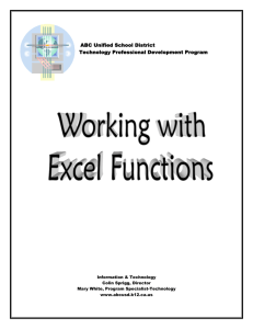 excel's built-in functions - Academy of Information Technology