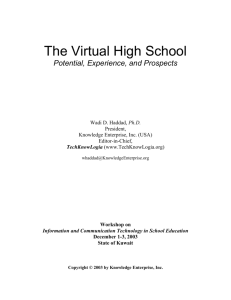 Virtual High Schools - knowledge enterprise llc