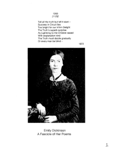 Emily Dickinson A Fascicle of Her Poems
