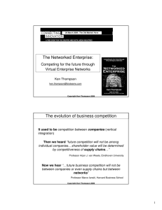 The Networked Enterprise: The evolution of business competition