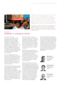 SABMiller in emerging markets