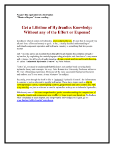 Get a Lifetime of Hydraulics Knowledge Without any of the Effort or