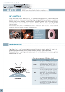 INTRODUCTION GRINDING WHEEL