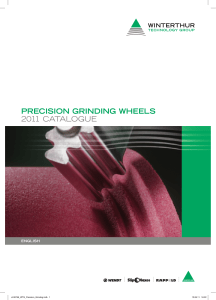 PrecisiON GriNDiNG WHeeLs 2011 Catalogue
