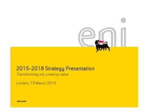 2015 - 2018 Strategy Presentation