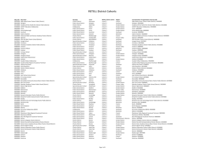 RETELL District Cohorts - Massachusetts Department of Education