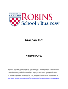 Groupon, Inc - Robins School of Business