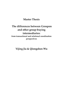 Master Thesis The differences between Groupon and other group