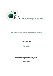 Growing Inequalities and their Impacts in Belgium
