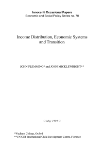 Income Distribution, Economic Systems and Transition