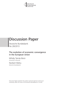 The Evolution of Economic Convergence in the European Union (EU)