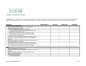 monthly financial close process checklist
