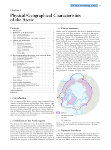 Physical/Geographical Characteristics of the Arctic