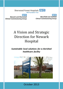 A Vision and Strategic Direction for Newark Hospital