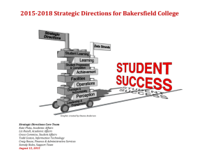 2015-2018 Strategic Directions for Bakersfield College