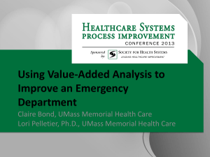 Using Value-Added Analysis to Improve an Emergency Department