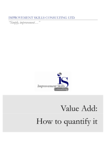 Value Add - Simply, improvement