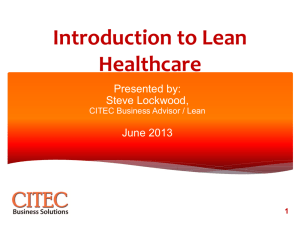 Introduction to Lean Healthcare (Steve Lockwood)