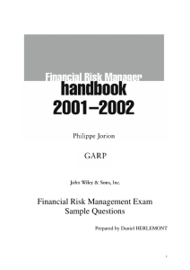 Financial Risk Management Exam Sample Questions