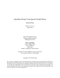 Algorithm Design Using Spectral Graph Theory